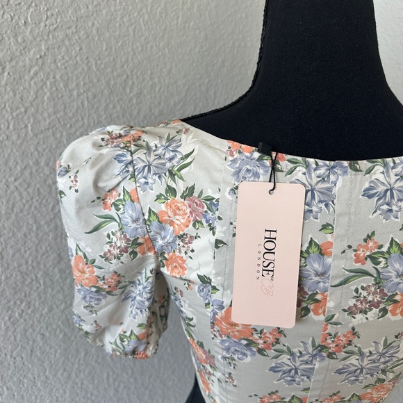 BNWT - House of CB London corset crop Alicia Floral - extra small - Picture 5 of 14